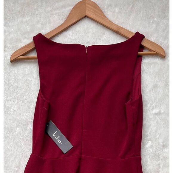 NWT Lulus Fall For You Burgundy Skater Dress, Size XS - Picture 9 of 11